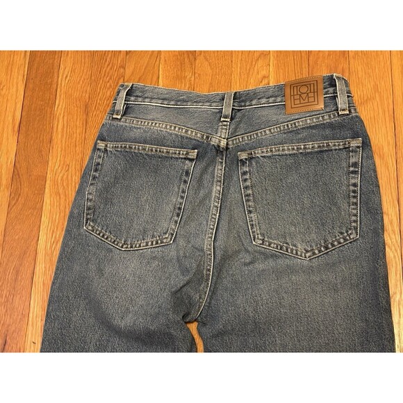 Toteme Classic Cut Denim Blue Cotton Vintage Wash Straight Leg Cropped Size 27 - Picture 12 of 12